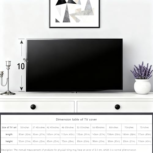 Lace Tv Cover Dust Cover, Indoor Computer Screen Protection , Lace TV Screen Protector Cloth, Antistatic Television Monitors Dust Proof (Size:55inch) - size: 55