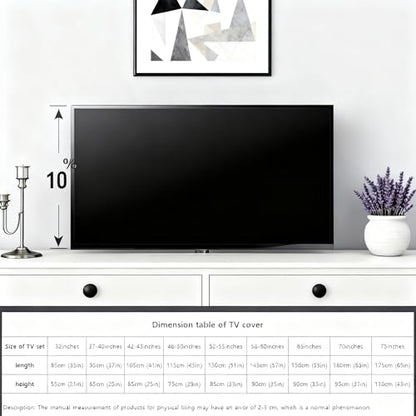 Lace Tv Cover Dust Cover, Indoor Computer Screen Protection , Lace TV Screen Protector Cloth, Antistatic Television Monitors Dust Proof (Size:55inch) - size: 55