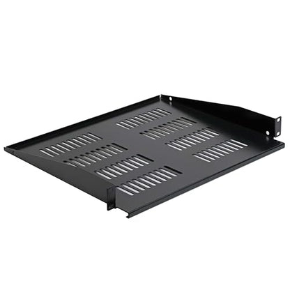 Aeons 1U 19-inch Universal Server Shelf Rack Mount Vented Cantilever Center Mount Shelf 15" Deep, Fixed Server Rack Cabinet Shelf Black 2-Pack - style: 1U-15" Vented