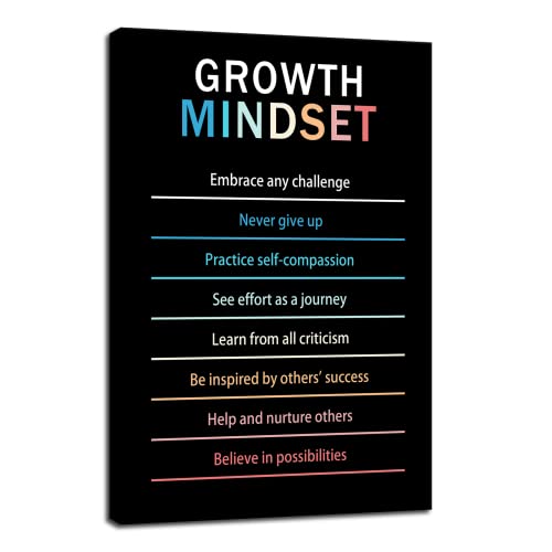 Inspirational Wall Art Growth Mindset Motivational Life Learning Poster Canvas Prints Artwork for Office Living Room Modern Home Decor Painting Stretched and Framed Ready to Hang [12''Wx 18''H] - color: Inspirational-30, size: 18"L x 12"W