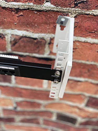 KENUCO 19 Inch Vertical Ends Wall Mount Rack Wall Mountable Server Rack w/Hardware Black (19'' X 4U White) - color: 19'' X 4u White