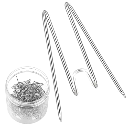 KuanStore 50Pcs Cubicle Hooks - Fabric Panel Wall Hooks with Clear Storage Box for Office, Home, School Decor & DIY Parties | with Clear Storage Box for Office, Home, School Decor & DIY Parties - color: ['Silver']