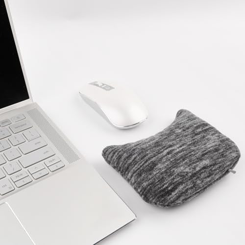 Large Mouse Wrist Rest Bean Bag, Ergonomic Mouse Support Pad Filled Ergo Beads for Computer, Laptop, PC Gaming (Dark Gray) - color: Dark Gray