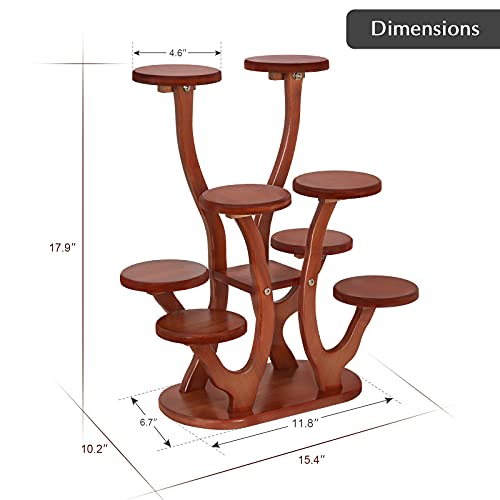 Jotsport 9 Pots Mini Succulent Stand Windowsill Small Plant Stand Multi Layers Succulents Display Shelf Kitchen Windowsill Desk Tabletop Plant Holder