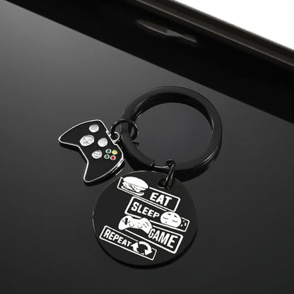 Gaming Gifts Video Game Player Keychain for Game Lover Man Woman Boyfriend Husband Birthday Christmas - color: Double Sided