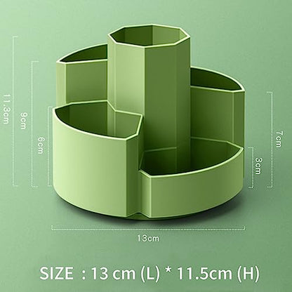 Pencil Pen Holder Desk Organizers Green Desktop Storage Stationery Supplies, Cute Cup Pot for Office, School, Art Supply - color: Green