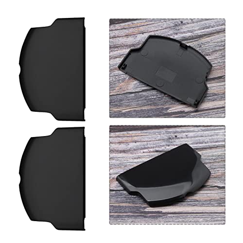 SING F LTD 2PCS Replacement Battery Door Covers Cases Protectors Compatible with Sony PSP 2000 2003 2004 3000 3003 3004 Black Plastic Console Accessories - color: Black