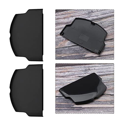 SING F LTD 2PCS Replacement Battery Door Covers Cases Protectors Compatible with Sony PSP 2000 2003 2004 3000 3003 3004 Black Plastic Console Accessories - color: Black