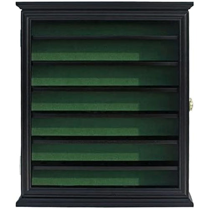 DisplayGifts 49 Golf Ball Display Case Cabinet Wall Rack Holder Frame with 98% UV Protection Acrylic Door Lockable, Great Golfer's Gift Black Finish - color: Black