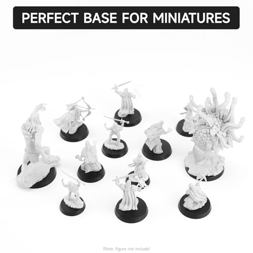 100Pcs Plastic Model Miniature Bases 28.5mm 32mm 40mm,4mm/0.16 Thick Circular War Figure Display Stands For Gaming Miniatures or Wargames Role Playing Board Game Figure Toy(100PCS-25&28.5&32&40mm Mix Black) - color: 100PCS-25&28.5&32&40mm Mix Black
