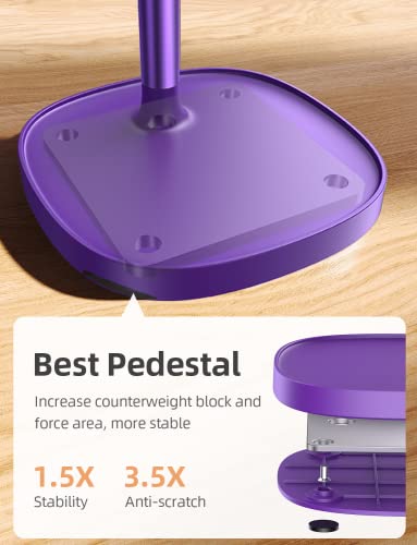 LISEN Cell Phone Stand Adjustable Phone Holer for Desk, Computer Office Desk Accessories for iPhone 16 Holder Women Kitchen Essentials Fits Switch Kindle iPads Tablet 4-10in (Dark Purple) - color: Dark Purple