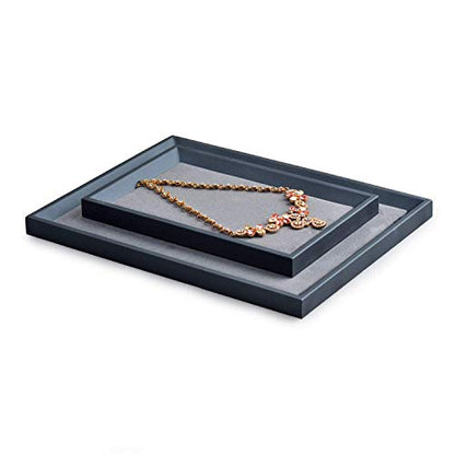 Oirlv Premium Leather Flat Jewelry Tray Jewelry Display Organizer,Valet Tray for Nightstand or Dresser Organizer(Small) - size: Small