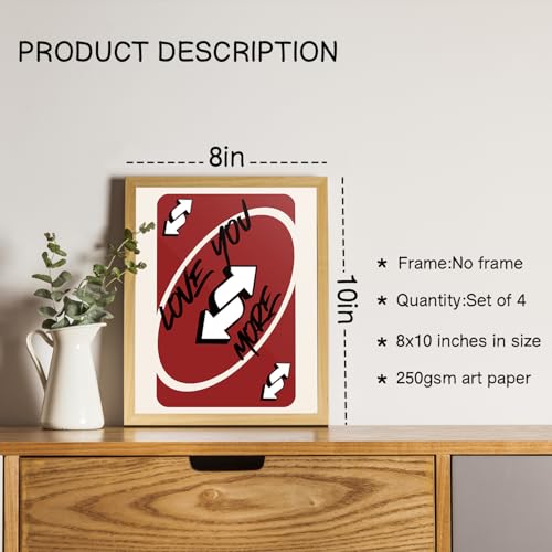 NaZaUK Trendy Red Canvas Wall Art Y2K Poster Retro, Love You More Wall Decor, Leopard Wall Art, Game Room Decor for Adults, Preppy Room Decor Aesthetic, 8x10 Unframed - color: leopard1