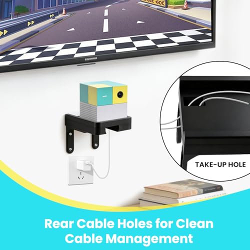 Wall Mount Stand with Shelf Compatible with Playground Game System Console & Remote – Space-Saving Wall-Mounted Organizer, Easy to Install