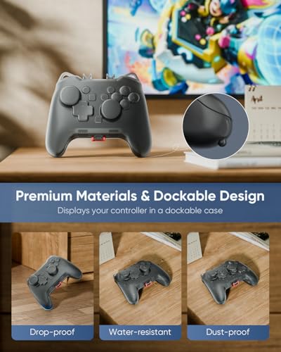 Tiiletzote Protective Travel Case for Nintendo Switch 2 Pro Controller, Hard Shell 1:1 Fit Portable Carrying Case, Magnetic Closure, Joystick Protection, Dust-Resistant, Anti-Scratch, Shock-Proof - color: Black