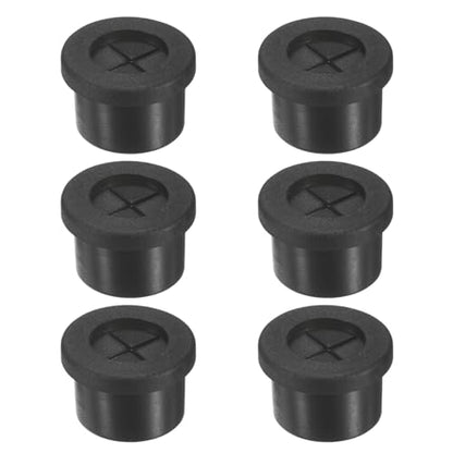 M METERXITY 6-Pack Rubber Grommets for Wiring 14mm Desk Grommet Double-Sided Flexible Cable Cord Grommet Desk Hole Cover for Cables/Wires Through Protection Cable Grommet [Black] - size: 14 mm
