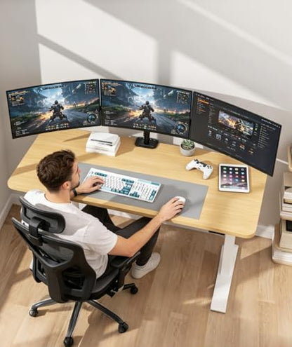 Pholiten Triple Monitor Mount for Desk, 2 Gas Spring Monitor Arms for 17-32 inches Screen, Fully Adjustable Heavy Duty Monitor Mount with Clamp & Grommet Mounting, Each Arm Holds 22 lbs - style: 3 monitor mount