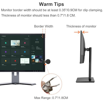 Removable Laptop and Monitor Memo Board,Dry Erase Whiteboard with Brackets, 4 Magnets and Marker,Document Holder for Typing, Paper Holder Stand, and Monitor Sticky Note Holder,Office Desk Accessories