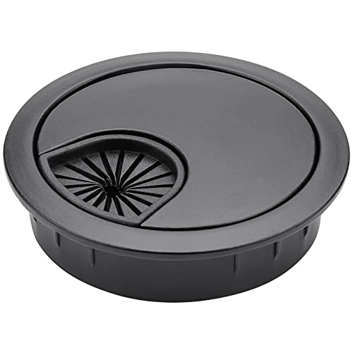 2 Pack 2 Inch Metal Desk Grommet for Wire Organizer, Black - color: Black-2Pack
