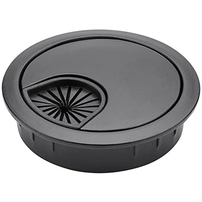 4 Pack 2 Inch Metal Desk Grommet for Wire Organizer, Black - color: Black-4Pack