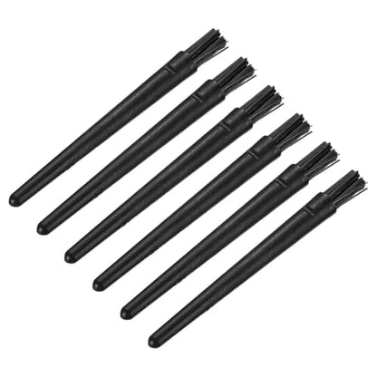 HARFINGTON 6pcs Antistatic Brush 18x9mm Portable PP Handle Nylon Anti Static Cleaning ESD Brushes for Electronics Computer Keyboard, Black
