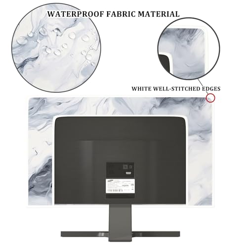 Waterproof Television Cover 32 Inch Anti-Static Dustproof Protective Full Body Cover for TV Screen Sleeve Compatible with Television LED LCD OLED TVs，Incanus Marble Design - color: Incanus, size: 32 Inch