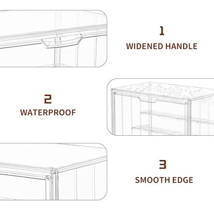 3 Pack Display Case for Collectibles 4 Layer Updated Adjustable Acrylic Display Case with Magnetic Door Clear Stackable Display Box Hobby Display Cases for Figures, Countertop - size: XLarge 3 Pack