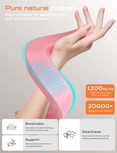 LOXP Laptop Stand for Desk, Laptop Stand with Wrist Support, Ergonomic Detachable Laptop Riser, Mount, Holder Notebook Computer Stand for MacBook Air Pro, HP, Dell, XPS, HP (10-17") Laptops - Pink - color: Pink