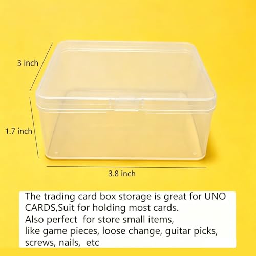 3PCS Card Case for UNO Card, Plastic Playing Card Case, Card Holder Box, Plastic Card Storage Box(NO Cards) - color: 3 PCS Clear