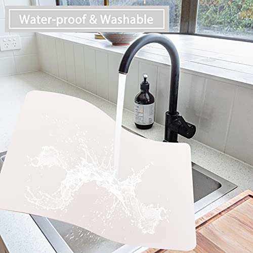 Wipeable Placemats Leather Table Mats Waterproof Heat-Resistant Easy to Clean for Dining Table Set Kitchen Table (2, White) - color: White, size: set of 2
