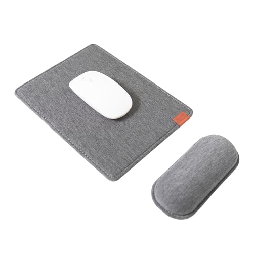 SenseAGE Detachable Ergonomic Mouse Pad with Wrist Rest Support, Adjustable Placement for Pain Relief, Non-Slip Base, for Computer & Laptop, Office Desk Accessories, 9.7 x 7.3 in (Dark Grey) - color: Dark Grey