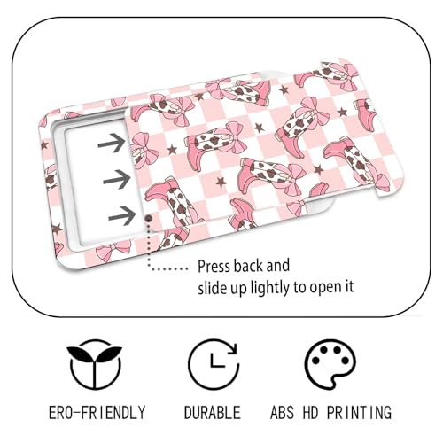 ID Badge Holder with Lanyard Fashionable ID Card Holders with Retractable Lanyards Soft Fiber Metal Clip Sturdy Buckle for Key Wallet Work Nurse Teacher (Cute Cowgirl Boots) - color: Cute Cowgirl Boots