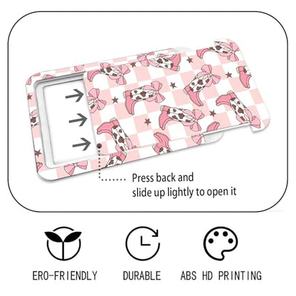 ID Badge Holder with Lanyard Fashionable ID Card Holders with Retractable Lanyards Soft Fiber Metal Clip Sturdy Buckle for Key Wallet Work Nurse Teacher (Cute Cowgirl Boots) - color: Cute Cowgirl Boots
