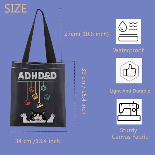 TIIMG Video Game Gift Cat RPG Game Player Cat Lover Gamer Tote Bag