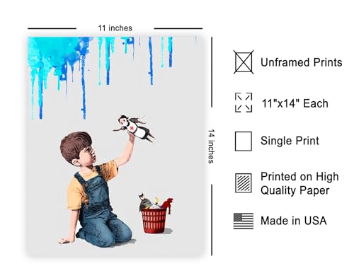 Poster Master Painting for Saints Poster - Game Changer Print - Banksy Piece - Street Style - Graffiti Design - Toy Nurse Illustration Art - Nursery Design - Great Kid's Room or Bedroom Wall Decor - 11x14 UNFRAMED Wall Decor - color: Style-01, size: 11"L