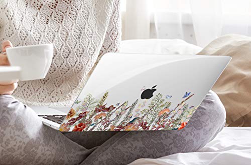 DONGKE Compatible with MacBook Air 13 inch Case 2021 2020 2019 2018 Release A2337 M1 A2179 A1932 with Retina Display & Touch ID, Plastic Hard Shell & Keyboard Cover - Floral Illustration - color: Floral Illustration