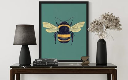 Bee Wall Art Print Poster, Insect Posters Prints Enntomological Painting Artwork 221 (Bee, 24 x 36 inches, Unframed) - color: Bee, size: 36"L x 24"W