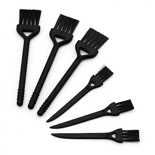 Keyboard Cleaning Brush, 6 Pcs Plastic Handle Nylon Anti Static Brush Kit Fit for Computer Keyboard, Laptop, Phone, Car Interior Detailing Cleaning Tools
