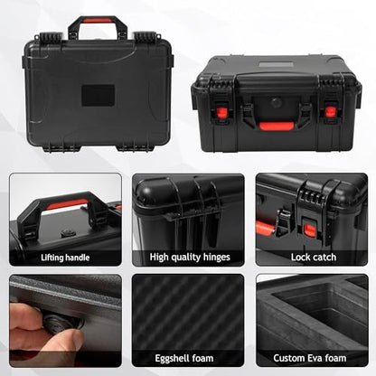 Graded Card Case Storage Box, Trading Card Storage Box, Waterproof Card Slab Carrying Case Compatible with 100+ PSA, CSG, BGS, SGC Graded Sports Trading Cards with 6 EVA Foam - size: XL (holds 100+ Graded Cards-waterproof)