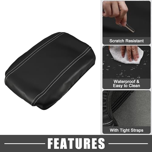 Car Center Console Seat Armrest Cover Interior Protective Lid Storage Covers Trim for Toyota Venza 2021-2023 Black Gray