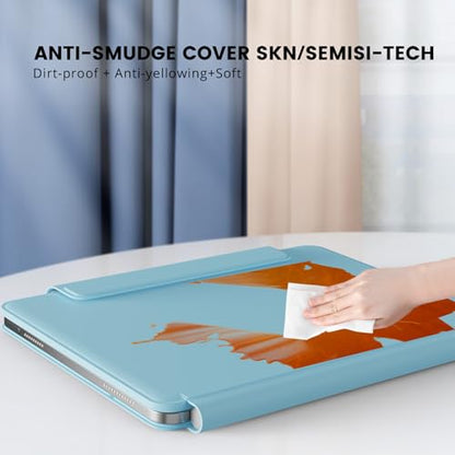 RAYMCRAFT for iPad 11th(A16, 2025)/10th Generation Case with Keyboard, Magic Keyboard 2022, Springy Backlit Keys, Stain-Resistant Surface, Multi-Touch Trackpad, Light Blue - color: Light Blue