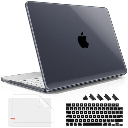 May Chen for MacBook Neo 13 inch Liquid Retina Display ((2026 Release A3404), Slim & Lightweight Protective Case with Screen Protector&Keyboard Cover&Dust Plug, Crystal Black - color: Crystal Black