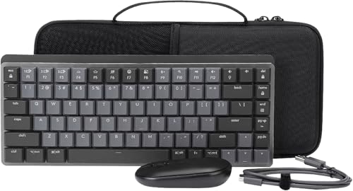co2CREA Hard Case Compatible with Logitech MX Mechanical Mini Wireless Illuminated Keyboard (Case Only) - color: Black, size: Case for MX Mechanical Mini Keyboard