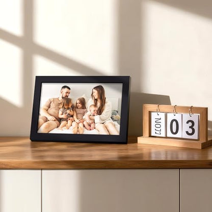 upsimples 5.5x8.5 Picture Frame, Display Pictures 3.5x5 with Mat or 5.5x8.5 Without, Wall Hanging Photo Frame, Black, 1 Pack - color: Black, size: 5.5x8.5