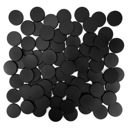 60PCS 50mm/1.97inch Textured Plastic Black Round Miniature Bases, Model Base for Gaming Miniatures or Wargames Table Top Games - color: 50mm-60pcs-black