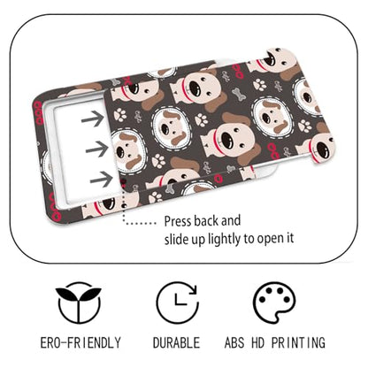 ID Badge Holder with Lanyard Fashionable ID Card Holders with Retractable Lanyards Soft Fiber Metal Clip Sturdy Buckle for Key Wallet Work Nurse Teacher (Cute Dog) - color: Cute Dog