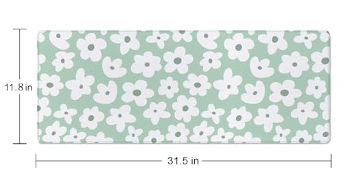 Desk Mat, Large Desk Pad Large Mouse Pad Cute Desk Accessories Home Office Essentials XL Desk Mat Desk Pad Mat for Keyboard Mouse Desk Pads On Top of Desks Computer Cute Groovy Flowers - color: Cute Groovy Flowers