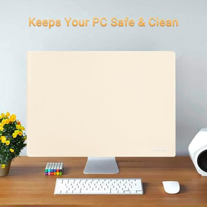 MOSISO Monitor Dust Cover 26, 27, 28, 29 inch Anti-Static Dustproof LCD/LED/HD Panel Case Computer Screen Protective Sleeve Compatible with iMac 27 inch, 26-29 inch PC, Desktop and TV, Beige - color: Beige, size: 26-29 inch