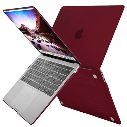 MOSISO Compatible with MacBook Air 13 inch Case M1 2021 2020 2019 2018 Release A2337 A2179 A1932 Touch ID, Plastic Hard Shell Cover&Keyboard Cover for MacBook Air 13.3 inch Case M1, Marsala Red - color: Marsala Red