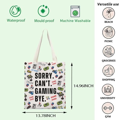 FOTAP Game Gaming Gift Video Game Lover Tote Bag Gamer Fan Handbag PC Gamer Gift Humor Gaming Geek Gift